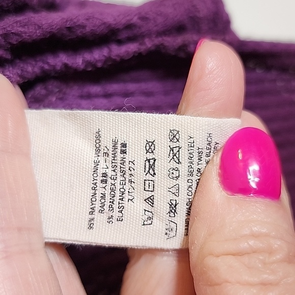 NEW Free People Revolve Thermal Ventura Drippy African Violet Top Bohemian Gypsy - Picture 9 of 16